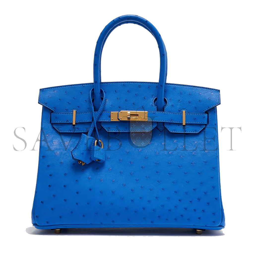 HERMES MASTER BIRKIN 30 BLUE MYKONOS 28624521 (30*24*16cm)